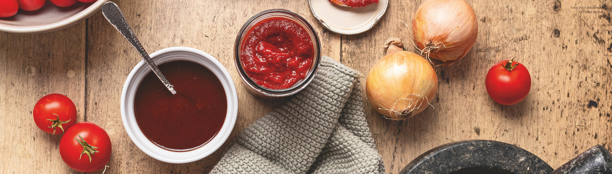 Zutaten für selbstgemachten Ketchup