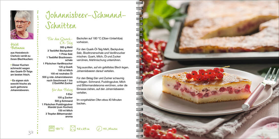 Allerbeste Blechkuchen von Landwirtschaftsverlag GmbH mit Johannisbeer Schnittchen Rezepten und Blechkuchen im Buch