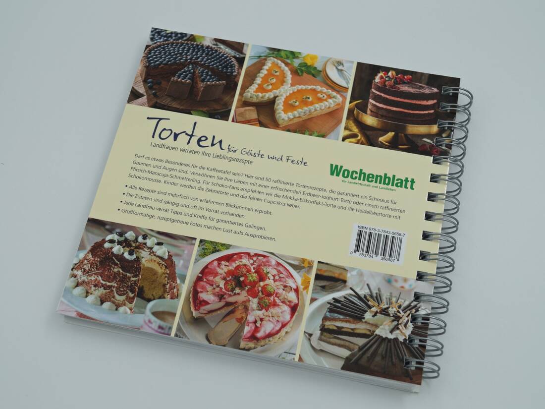 Torten für Gäste und Feste Landwirtschaftsverlag GmbH Rezeptbuch mit Spiralbindung, großformatigen Bildern