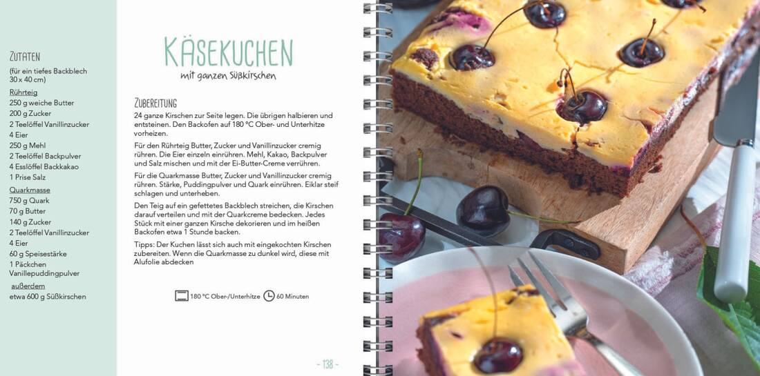 Kuchen, Torten Teilchen von Landwirtschaftsverlag GmbH, Backbuch mit Käseschnitten Rezepten und Kirschkuchen-Foto