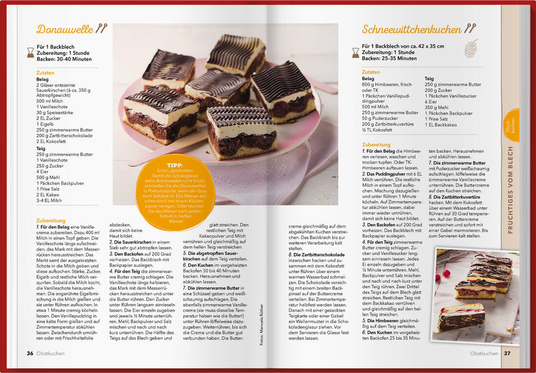 Landlust Hausgemacht Obstkuchen von Landwirtschaftsverlag GmbH, Rezeptbuch mit Obstkuchen in Nahaufnahme