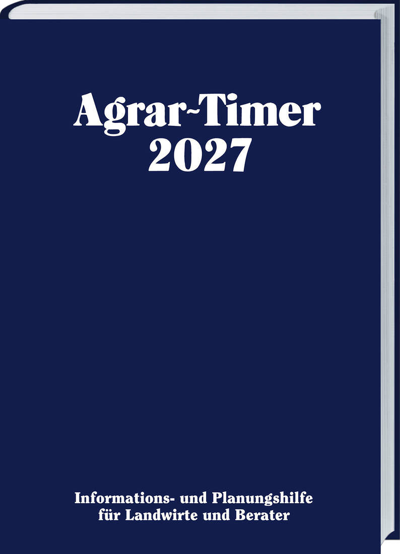 Agrar-Timer 2027 von Landwirtschaftsverlag GmbH, landwirtschaftliches Planungswerkzeug in dunkelblauem Einband