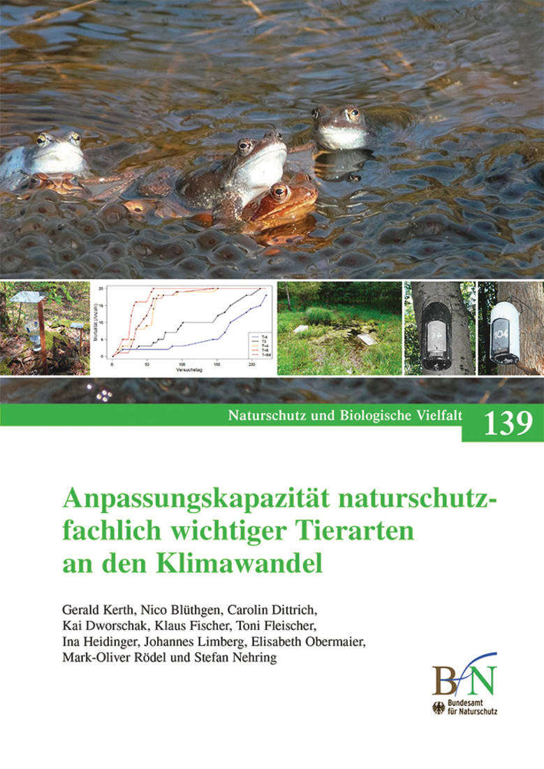 NaBiV Heft 139: Anpassungskapazität naturschutzfachlich wichtiger Tierarten an den Klimawandel