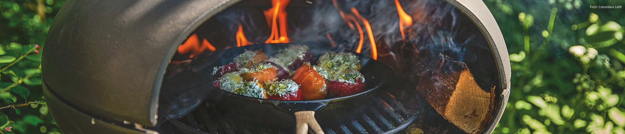 Gefüllte Paprika auf dem Grill