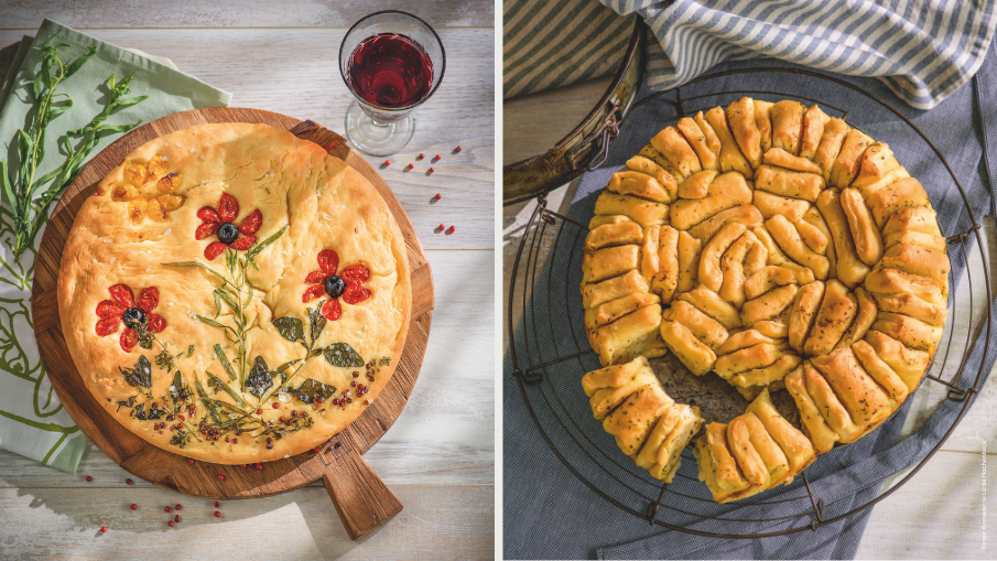 Focaccia und Zupfbrot aus dem Backbuch "Geliebte Brote"