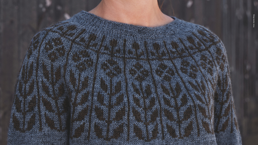 Grauer Strickpulli - Strickanleitung aus dem Buch "Heimatliebe"