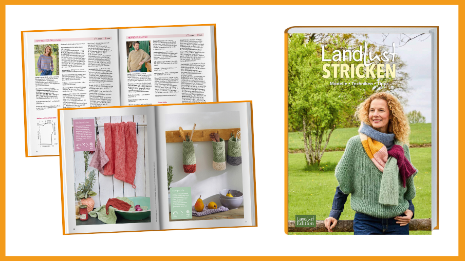 Cover und Innenseiten aus dem Buch "Landlust Stricken"